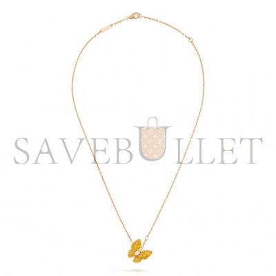 VAN CLEEF ARPELS TWO BUTTERFLY PENDANT VCARO3M300
